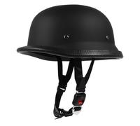 Casco Uomo da Motociclista Jet per Scooter e Ciclismo, Nero ABS | Calotta Composita, Interno a Rete Traspirante, Cinghia di Fissaggio Fibbia, per Guida e Uscita Stile Casuale