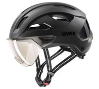 Uvex Stride Visor, casco da bici, nero 56-59cm Black Matte