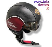 Casco Vintage Harley Davidson personalizzato in pelle s,m,l,xl occhiali visiera
