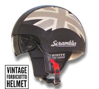 Casco vintage in pelle personalizz Scrambler Bandiera Inglese Union Jack Triumph