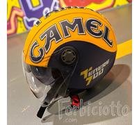 Casco vintage in pelle personalizzato Camel Trophy Yamaha T7 Tenere S M L XL