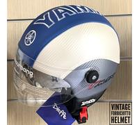Casco vintage in pelle personalizzato Yamaha Tmax T-Max Visiera e/o Occhiali