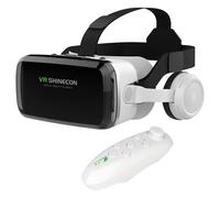 Casco VR Shinecon G04BS smartphone Realtà Virtuale 3D Audio Bluetooth Bianco