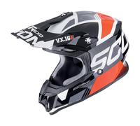 Scorpion VX-16 Evo Air Analog Casco da motocross, nero-bianco-rosso, taglia XL per maschi