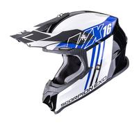 Casco da motocross Scorpion VX-16 EVO Air Lignes nero-blu XS