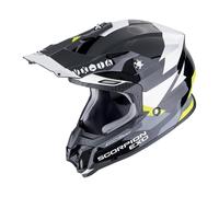 Scorpion VX-16 Evo Air Rod Casco da motocross, nero-bianco-giallo, taglia M per maschi