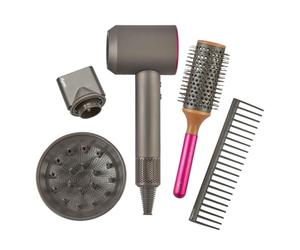 Casdon Dyson 73252 - Set di asciugacapelli Giocattolo interattivo per Bambini dai 3 Anni in su, Sembra e Funziona Come la Cosa Reale, Grigio, Taglia Unica