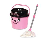 Casdon Hetty Mop & Bucket | Set di pulizia giocattolo per bambini dai 3 anni in su | Caratteristiche il viso sfacciato di Henry per un sacco di divertimento di pulizia!, rosa