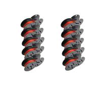 CasdsDtub Nastro universale in inchiostro rosso e nero da 5 a 10 pezzi per nucleo stampante per macchine da scrivere inglese compatibile con modelli di macchine da scrivere standard(10PK)