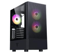 Case atx itek siisbe 3.0 gaming 3argb fan glass (l) no psu