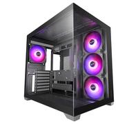 Mars Gaming MCV5, Case PC ATX, Vetro Temperato Panoramico, 4x Ventole ARGB 120mm, 7 Slot PCI Orizzontali + 2 Slot PCI Verticali, Compatibile con Schede Madri a Connettore Inverso, USB-C, Nero