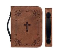 Case Biblica - Casa Classica Del Libro Bible PU | Borsa Delle Scritture Con Cerniera Con Manico Da Trasporto | Resistente Alla Deformazione, Custodie Per Il Trasporto Protettivo Per Donne, Familiari,