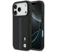 CG MOBILE BMW M - Logo a righe perforato, compatibile con custodia MagSafe per iPhone 17 Pro (blu)
