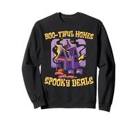 Case Boo-Tiful Offerte Spettrali Spaventoso Agente Immobiliare Halloween Felpa