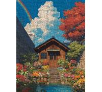 Case Campo Puzzle 1000 Pezzi, 3D Puzzle per Adulti Impegnativo, Educa Puzzles Artistico, Divertente E Stimolante Puzzles Decorativo per La Famiglia, Regalo e Decorazione Pareti FNKL6-990