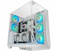 MARS GAMING MC-3GF, Case da Gioco ATX, Triplo Vetro Temperato, 2X Ventole ARGB Posteriori da 120 mm, Supporto verticale per Schede Grafiche, PC Tower Raffreddamento a Liquido fino a 360 mm, Bianco
