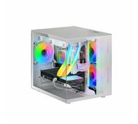 Case computer desktop ATX Mars Gaming MCVIEWW Bianco