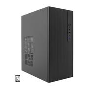 Case Coolbox M460 MicroATX - Supporta unità da 35 e 25 - USB-C 3.2 Gen1 e audio - Alimentatore da 500 W - Nero