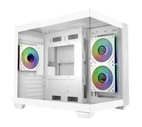 Case Cooler Master Elite 481 Wood Mini Tower Bianco ITX mATX RGB Vetro Temperato