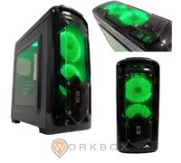 CASE CORTEK GAMING MicroATX CORTEK GRAVITY COLORE NERO VENTOLE VERDI USB 3.0