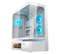 Case Cougar CGR-2DA4W-V Bianco Midi Tower LCD ATX RGB Gaming