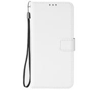 Case Cover per Doogee Note 56X Pro Custodia,Imitazione pelle Flip magnetico portafoglio design telefono custodia protettiva con slot per carte,Struttura di diamante semplice-White