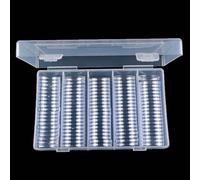 Case da Collezione di Monete - Protezioni Monete da 100 Pezzi con Una Scatola per Collezionisti | Forniture di Raccolta di Denaro per 25 Mm per Centesimo, Centesimo, Nichel, Quarto, Dollaro d'Argento