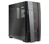 CASE CTESPORTS GAMING ATX VELA ACCIAIO VETRO HD AUDIO USB 3.0 3 VENTOLE RAINBOW