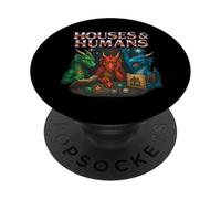 Case da gioco e umani Gioco divertente RPG Gamer Uomini Ragazzi Bambini PopSockets PopGrip Adesivo
