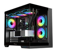 Case DARK CAVE DS - Gaming Tower- ATX- 3x12cm ARGB fan- 2xUSB3- Type-C- Side & Front Panel Temp Glass