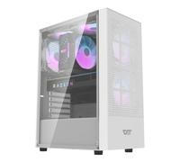 Case Darkflash A290 Torre Media Bianco ARGB Mesh Vetro Temperato