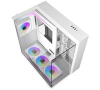 Case Darkflash DF-TH285A12X-WH Torre Media Bianco RGB ARGB Vetro Temperato