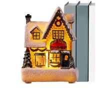 Case dei villaggi di Natale - Oggetti di Scena per Decorazioni Natalizie, Case dei villaggi turistici | Luminosa casetta Natalizia con luci a LED, Ornamento Natalizio per Case di Villaggio con storie