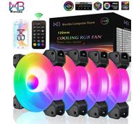 Case del computer Ventola da 120 mm RGB 6PIN Lampada colorata Radiatore di raffreddamento Muto PC 5V DC ARGB Ventilador Ventole del telaio Aura Sync Single Fan