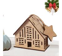 Case del Villaggio delle Feste Decorazione da Scrivania con Edifici | Casa in Legno con Luce LED Natalizia Per Vacanze Invernali Scrivania Domestica Feste di Natale Case del Villagg