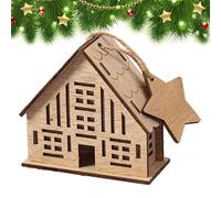 Case del Villaggio di Natale Decorazioni da Scrivania di Edifici Natalizi | Casa in Legno con Luce LED Natalizia Per Decorazione Invernale su Mensola, Finestra, Vetrina, Festa e Casa