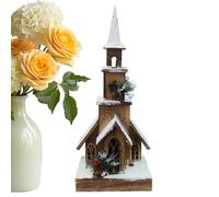 Case del villaggio di Natale illuminate - Case decorative in miniatura con luci a LED | Ideali per la decorazione natalizia, espositori del paese delle meraviglie invernali e accenti stagionali in