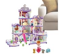 Case Delle Bambole 4 Piani 13 Stanze Giocattolo Miniature da Montare