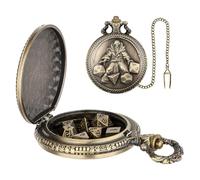 Case di dadi da tasca da tasca - set da dadi a guscio di orologio tascabile - set da dadi quadrati da 7x - siet a più lati - Coying set di coro - set da dado in fase roll -sch Accessori giochi