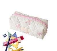 Case di matita carina estetica floreale - borsa per la penna motivano a prua | Cascia di cartoleria con cerniera | Porta del pennello per trucco multiuso | PROPRIETÀ COSMETICA COILUFE BASSE DELLA NAGG