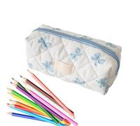 Case di matita carina estetica floreale - borsa per la penna motivano a prua | Cascia di cartoleria con cerniera | Porta del pennello per trucco multiuso | PROPRIETÀ COSMETICA COILUFE BASSE DELLA NAGG