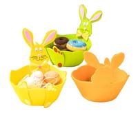 Case di Pasqua per bambini - Cesto portaoggetti per la decorazione di Pasqua 3, cestino per uova di Pasqua Hunt | Squisito cesto di caramelle carino, borse per la ricerca di uova per le vacanze