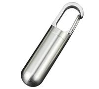 Case di pillola portachiavi - portachiavi in acciaio inossidabile durevole | Porta della pillola in metallo impermeabile con fibbia elastica elevata | Organizzatore PIL portatile - alpinismo escursi