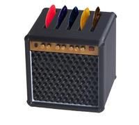 Case di scelta della chitarra - Titolo di chitarra 3D per stampa | Forma 'altoparlante Piick Storage Box | Accessorio ukulele con progettazione di altoparlanti di simulazione desktop | Regalo musi