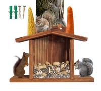 Case di scoiattoli per esterno, tetto rimovibile Box di casa durevole per scoiattoli e chipmunks - alimentatore di snacker per scoiattoli all'aperto, alimentatore scoiattolo da scoiattolo da scoiattol