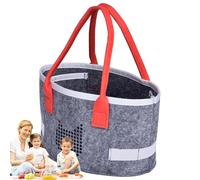 Case di trasporto in sentito, organizzatore in feltro portatile - Groocery Felt che trasportava una custodia ovale,Organizzatore del giocatore audio portatile, contenitore giocattolo da viaggio per ba