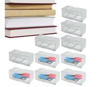 Case di visualizzazione 'auto, Diecast Car Case | di stoccaggio dei giocattoli da gara 1/64 | Set di veicoli giocattolo impilabile set di 10 con coperchio di polvere trasparente per matchbox, moo e au