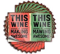 Case Fire - Adesivo autoadesivo con scritta "This Wine is Making Awesome", 8 x 12 cm