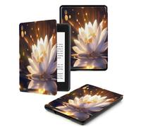 Case For Il Nuovissimo Ereader Kindle Da 6" (11A Generazione), Custodia Protettiva In Similpelle Leggera E Sottile Con Funzione Di Accensione/Spegnimento-Fantasia Loto Dorato