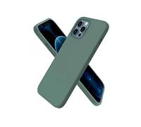 Case for iPhone 12 Pro Max , Slim Liquid Silicone 3 Layers Case Cover with 2 * Tempered Glass Screen Protector, Green